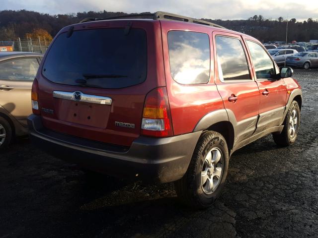 4F2CZ96114KM32680 - 2004 MAZDA TRIBUTE ES 红色 照片 4