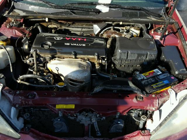 4T1BE32K22U003094 - 2002 TOYOTA CAMRY LE MAROON photo 7