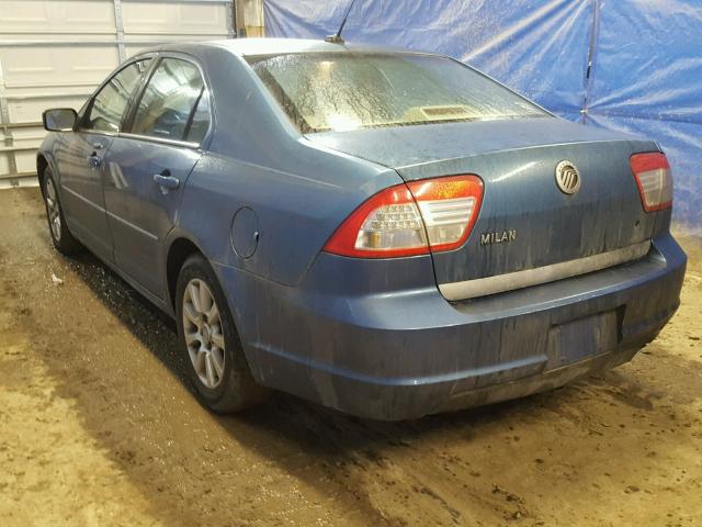 3MEHM07Z19R622579 - 2009 MERCURY MILAN BLUE photo 3