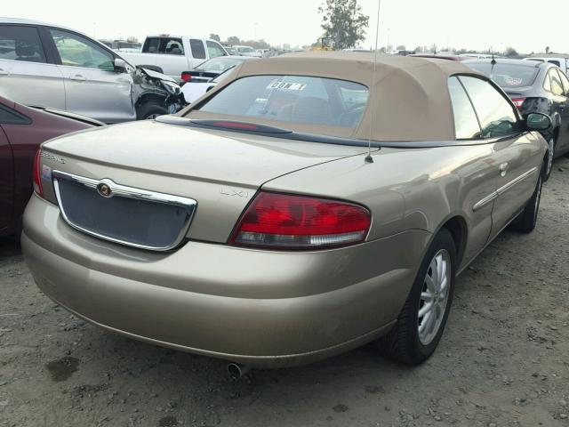 1C3EL55R62N248085 - 2002 CHRYSLER SEBRING LX GOLD photo 4