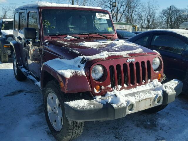 1J4GA59199L766545 - 2009 JEEP WRANGLER U BURGUNDY photo 1