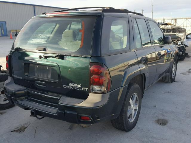 1GNDS13S142288871 - 2004 CHEVROLET TRAILBLAZE GREEN photo 4