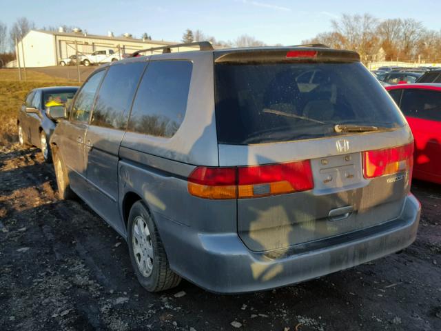 5FNRL18652B001341 - 2002 HONDA ODYSSEY EX GRAY photo 3