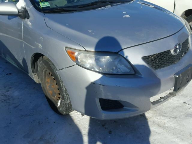 2T1BU40E09C140584 - 2009 TOYOTA COROLLA BA SILVER photo 9