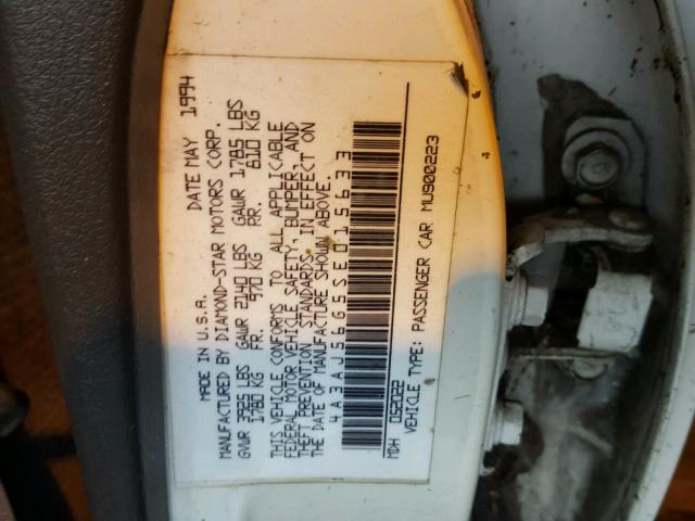 4A3AJ56G5SE015633 - 1995 MITSUBISHI GALANT ES WHITE photo 10