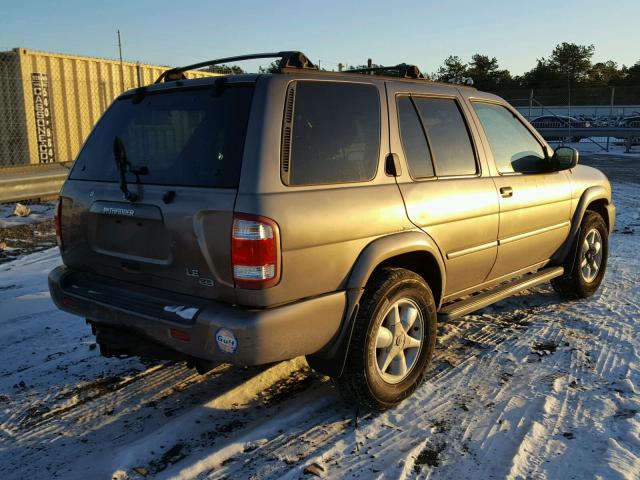 JN8DR09Y21W582623 - 2001 NISSAN PATHFINDER BROWN photo 4