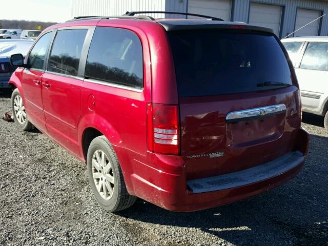 2A8HR54P58R138642 - 2008 CHRYSLER TOWN & COU MAROON photo 3