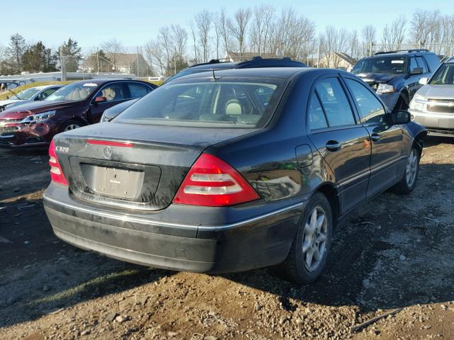 WDBRF64J51F025064 - 2001 MERCEDES-BENZ C 320 BLACK photo 4