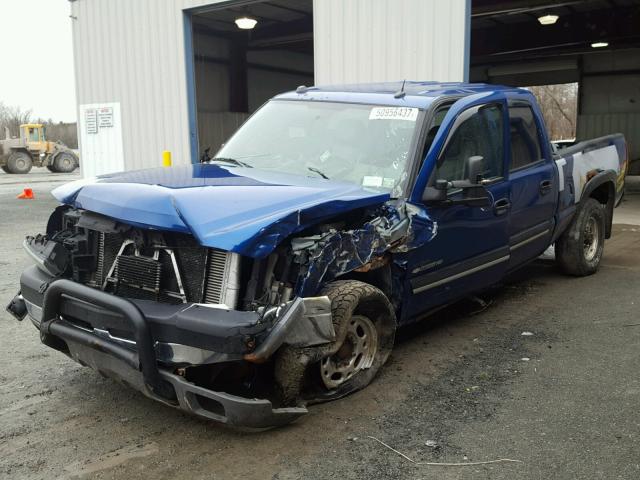 1GCHK23204F180668 - 2004 CHEVROLET SILVERADO BLUE photo 2