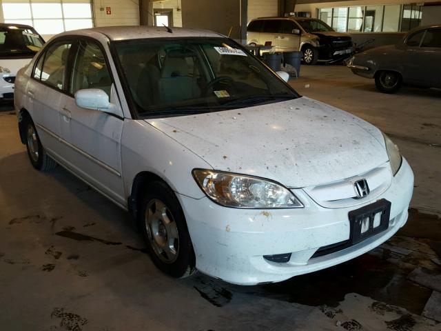 JHMES96684S019534 - 2004 HONDA CIVIC HYBR WHITE photo 1