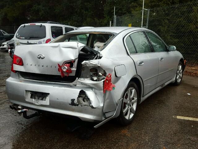 JNKCV51F96M612891 - 2006 INFINITI G35 SILVER photo 4