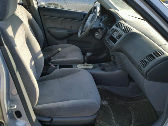 2HGES16541H500556 - 2001 HONDA CIVIC LX SILVER photo 5