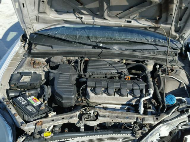 2HGES16541H500556 - 2001 HONDA CIVIC LX SILVER photo 7