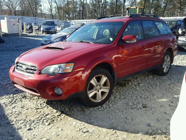 4S4BP67C054314816 - 2005 SUBARU LEGACY OUT RED photo 2