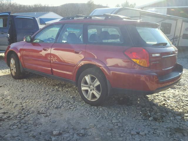 4S4BP67C054314816 - 2005 SUBARU LEGACY OUT RED photo 3