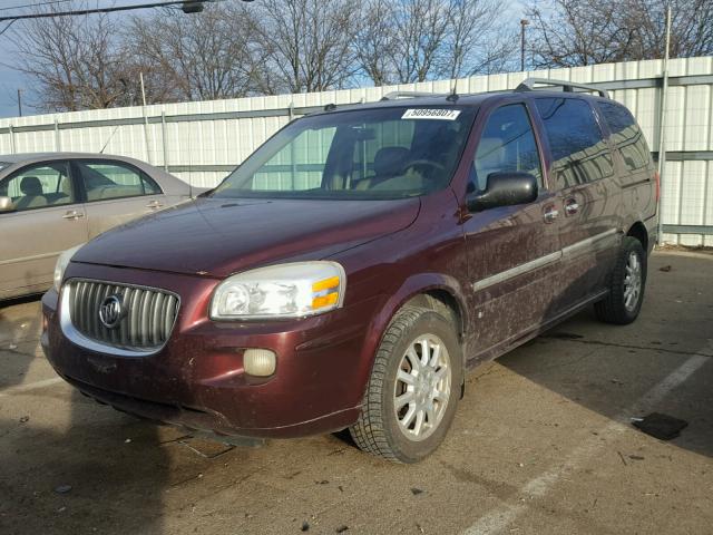 5GADV33L76D195334 - 2006 BUICK TERRAZA CX BURGUNDY photo 2