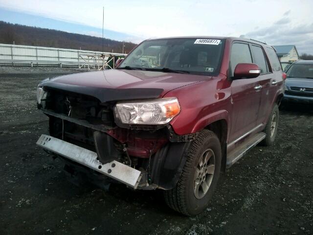 JTEBU5JR3D5127367 - 2013 TOYOTA 4RUNNER SR RED photo 2