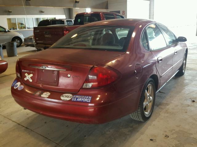 1FAFP55UX1G204379 - 2001 FORD TAURUS SES RED photo 4