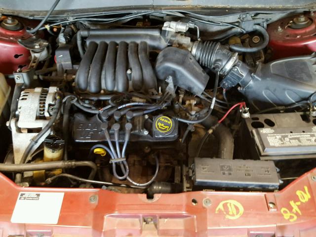 1FAFP55UX1G204379 - 2001 FORD TAURUS SES RED photo 7