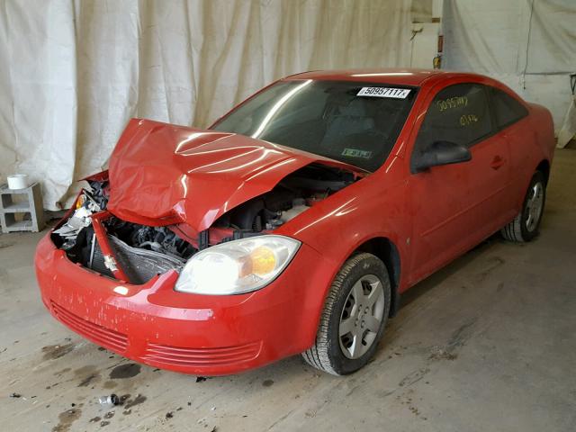 1G1AK15F177184571 - 2007 CHEVROLET COBALT LS RED photo 2