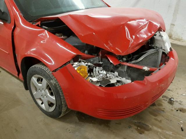 1G1AK15F177184571 - 2007 CHEVROLET COBALT LS RED photo 9