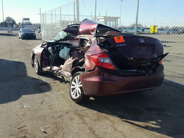 2HGFB2F86CH608507 - 2012 HONDA CIVIC EX Bordo fotoğraf 3