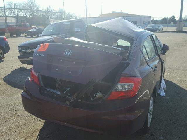 2HGFB2F86CH608507 - 2012 HONDA CIVIC EX Bordo fotoğraf 4