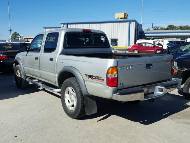 5TEGN92N44Z360486 - 2004 TOYOTA TACOMA DOU BEIGE photo 3