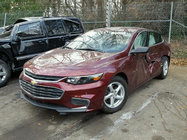 1G1ZB5STXGF276322 - 2016 CHEVROLET MALIBU LS BURGUNDY photo 2