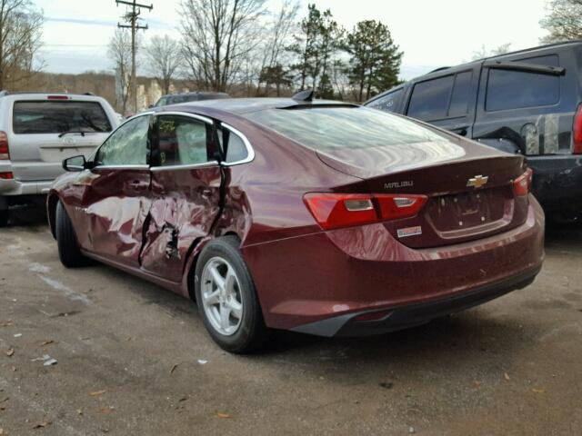 1G1ZB5STXGF276322 - 2016 CHEVROLET MALIBU LS BURGUNDY photo 3