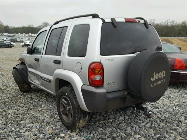 1J4GL48K54W277808 - 2004 JEEP LIBERTY SP SILVER photo 3