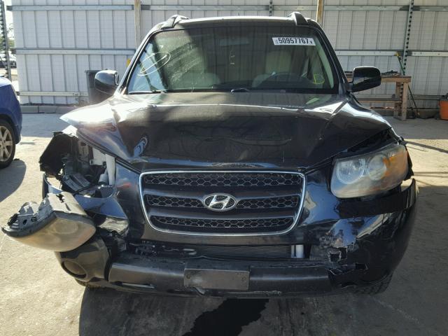 5NMSG13D97H116297 - 2007 HYUNDAI SANTA FE G BLACK photo 9