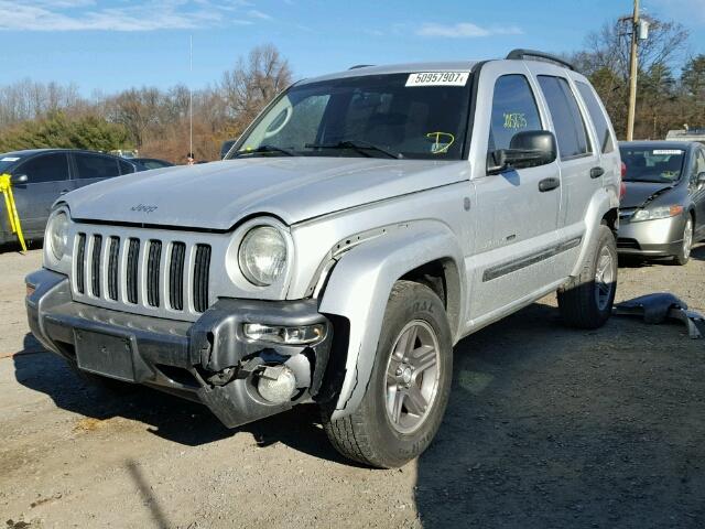 1J4GL48K74W292293 - 2004 JEEP LIBERTY SP SILVER photo 2