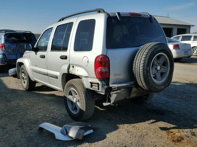 1J4GL48K74W292293 - 2004 JEEP LIBERTY SP SILVER photo 3