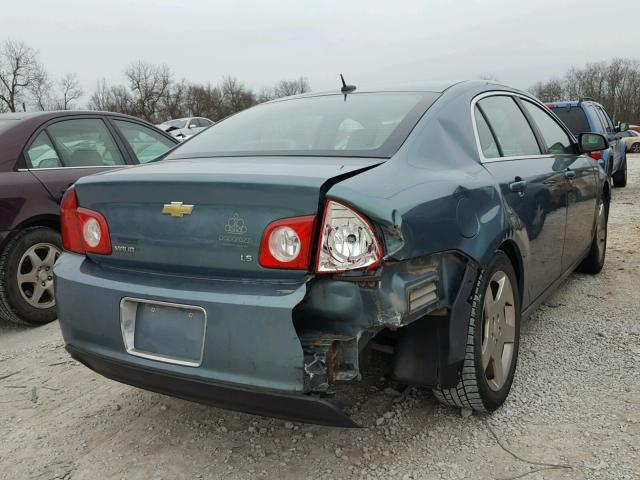 1G1ZG57B39F247300 - 2009 CHEVROLET MALIBU LS TEAL photo 4