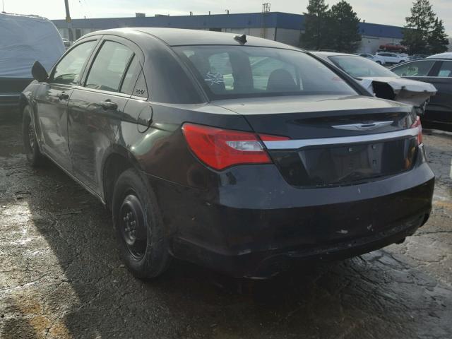 1C3CCBAB1CN134933 - 2012 CHRYSLER 200 LX BLACK photo 3