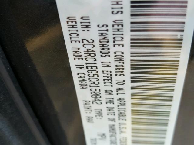 2C4RC1BG5CR150842 - 2012 CHRYSLER TOWN & COU Boz foto 10