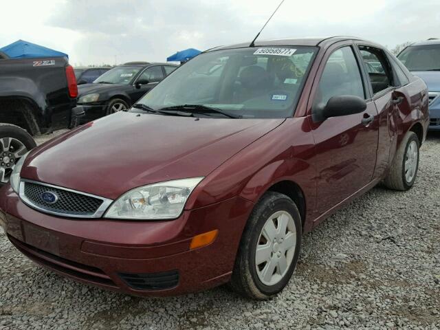 1FAFP34N47W118739 - 2007 FORD FOCUS ZX4 MAROON photo 2