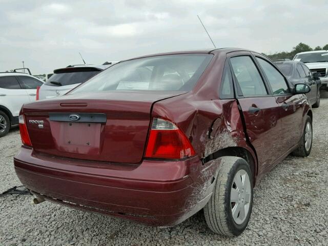 1FAFP34N47W118739 - 2007 FORD FOCUS ZX4 MAROON photo 4