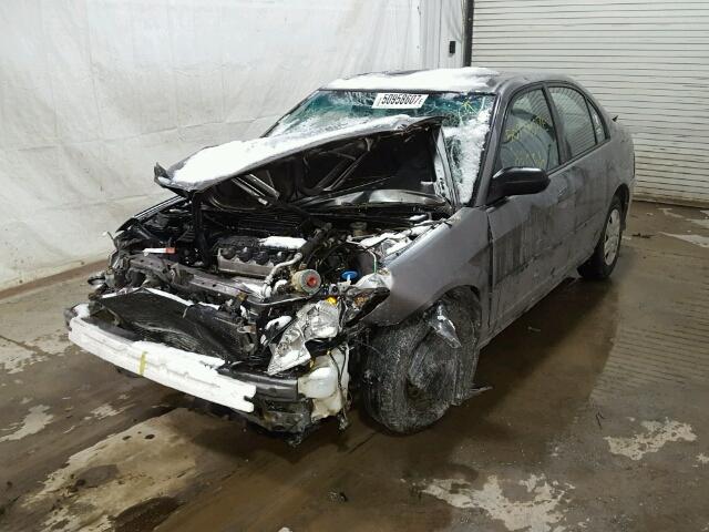 1HGES16395L015742 - 2005 HONDA CIVIC DX V GRAY photo 2