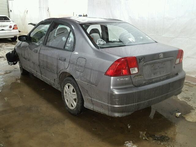 1HGES16395L015742 - 2005 HONDA CIVIC DX V GRAY photo 3