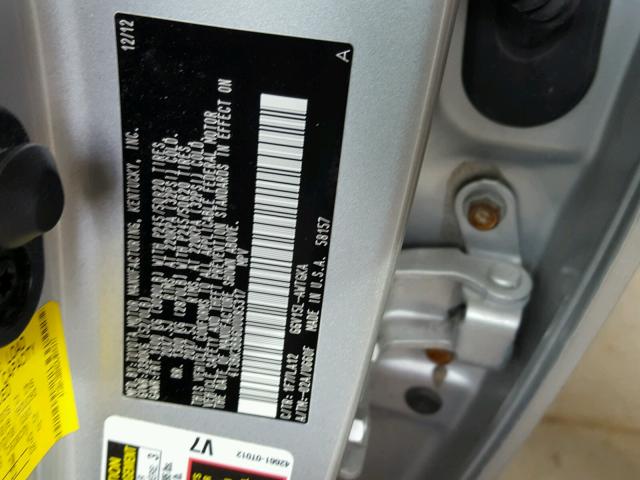 4T3BK3BB6DU085317 - 2013 TOYOTA VENZA LE SILVER photo 10