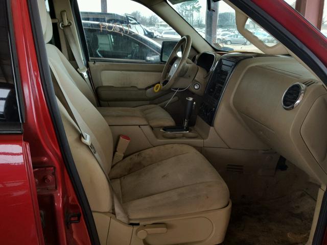 1FMEU63E07UB08430 - 2007 FORD EXPLORER X RED photo 5