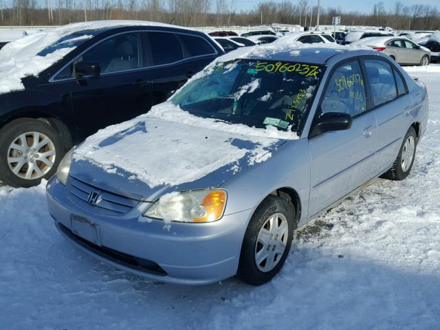 2HGES15543H624296 - 2003 HONDA CIVIC LX GRAY photo 2