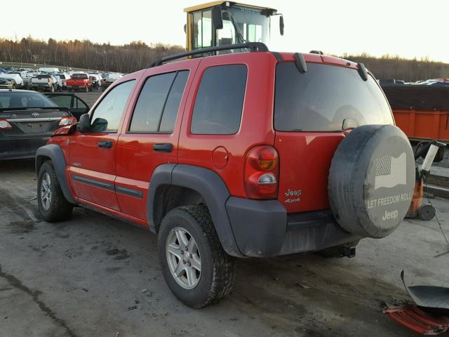 1J4GL48K34W163872 - 2004 JEEP LIBERTY SP RED photo 3