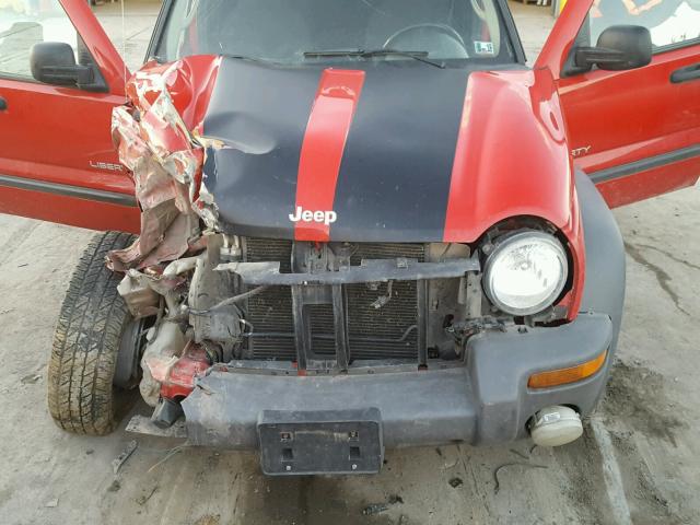 1J4GL48K34W163872 - 2004 JEEP LIBERTY SP RED photo 7