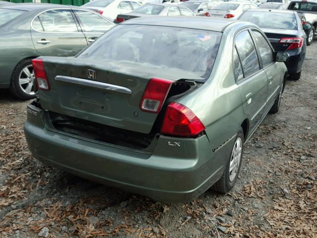 1HGES16593L038341 - 2003 HONDA CIVIC LX GREEN photo 4