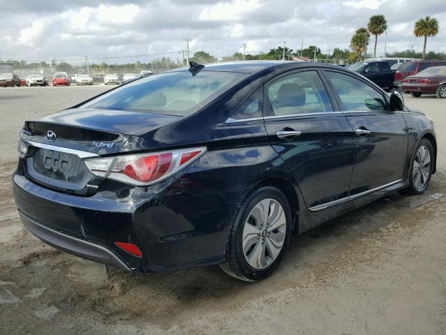 KMHEC4A41DA072892 - 2013 HYUNDAI SONATA HYB BLACK photo 4