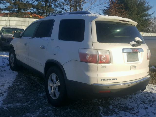 1GKEV33748J182295 - 2008 GMC ACADIA SLT WHITE photo 3