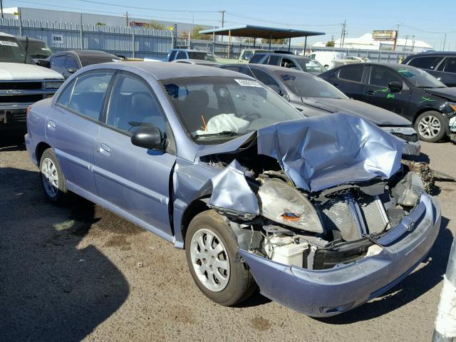 KNADC125256380466 - 2005 KIA RIO BLUE photo 1